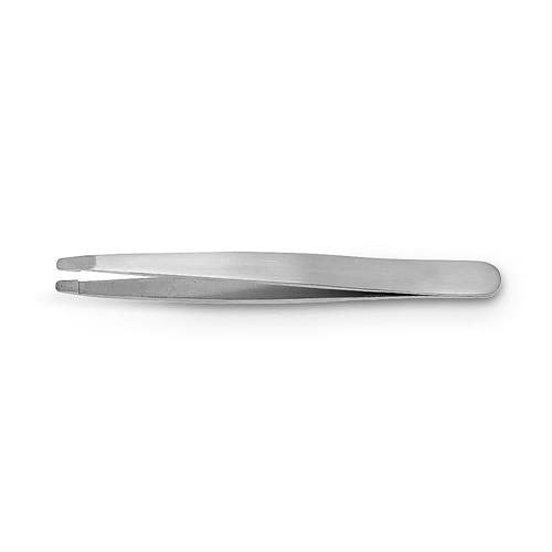 Pinza ciglia in acciaio inox punta arrotondata