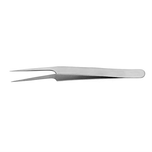 Pinza ciglia punta spillo acciaio inox curva