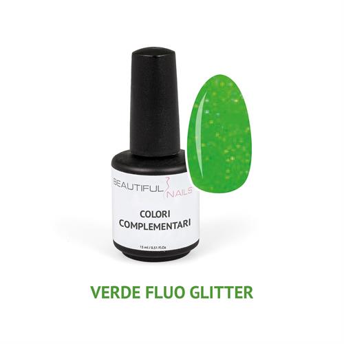 Fast gel 15 ml Verde fluo Glitter