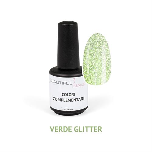 Fast gel 15 ml Verde Glitter